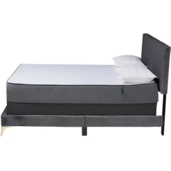 Kirkland's Home Abba Velvet Ribbed Queen Bed Frame- Beds & Headboards