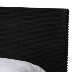 Kirkland's Home Abba Velvet Ribbed Queen Bed Frame- Beds & Headboards