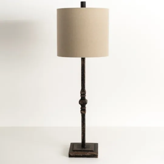 Kirkland's Home Abbott Antique Black Buffet Lamp- Buffet Lamps