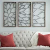 Kirkland's Home Abstract Floral Panel Plaques, Set Of 3- Wall Plaques