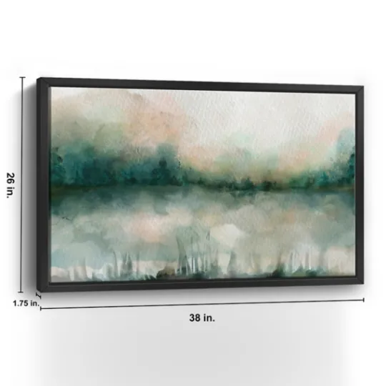 Kirkland's Home Abstract Foggy Marsh Framed Wall Art- Framed Art