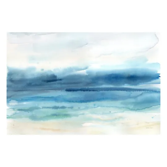 Kirkland's Home Abstract Indigo Seascape Giclee Canvas Art Print- Canvas Art
