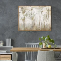 Kirkland's Home Abstract Woodland Forest Framed Canvas Art Print- Canvas Art