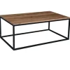 Kirkland's Home Acacia Wood And Black Iron Coffee Table- Coffee Tables