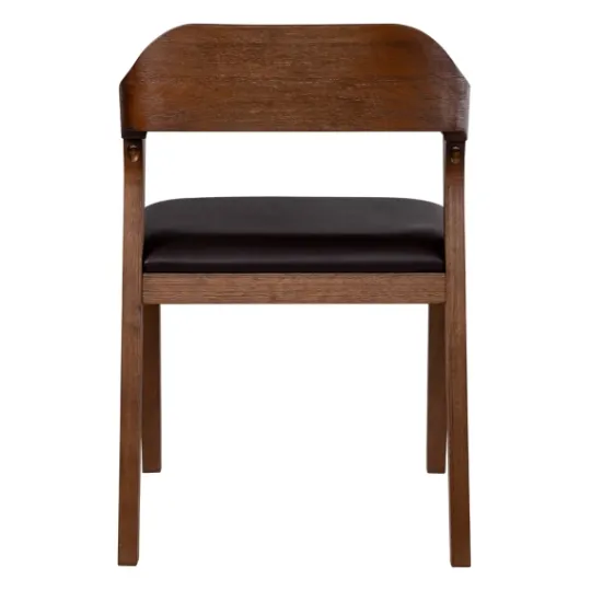 Kirkland's Home Acacia Wood And Faux Leather Dining Chair- Dining Chairs
