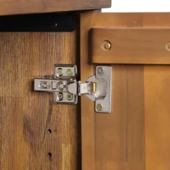 Kirkland's Home Acacia Wood X Back Storage Shoe Cubbie- Entryway Furniture