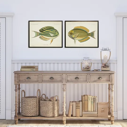 Kirkland's Home Acanthurus Fish Framed Art Prints, Set Of 2- Framed Art