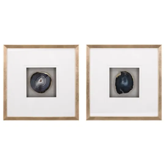 Kirkland's Home Agate Shadowbox Framed Wall Plaques, Set Of 2- Wall Plaques