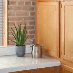 Kirkland's Home Agave Arrangement In Gray Decorative Pot- Arrangements & Greenery