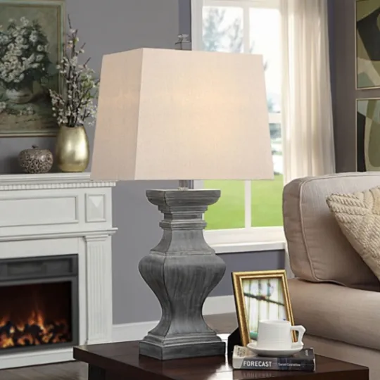 Kirkland's Home Aged Black Candlestick Base Table Lamp, 33 In.- Table Lamps