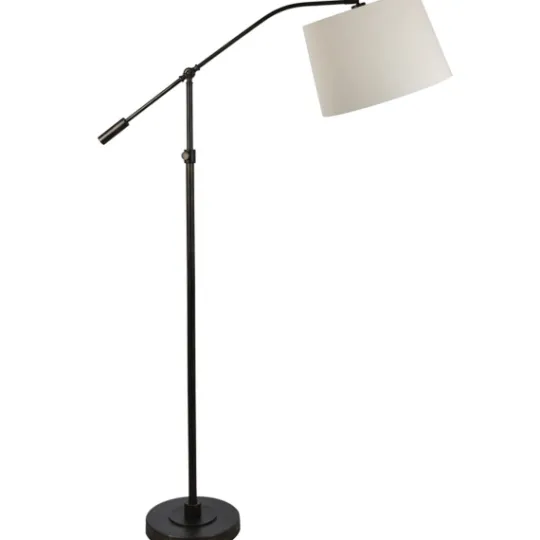 Kirkland's Home Aged Bronze Iron Adjustable Arm Floor Lamp- Floor Lamps