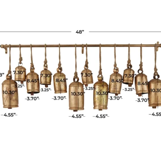Kirkland's Home Aged Round Bells Wall Plaque- Decorative Accents