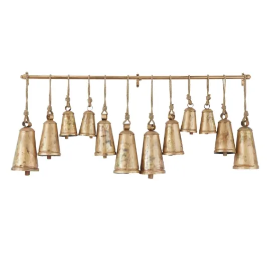 Kirkland's Home Aged Triangle Bells Wall Plaque- Decorative Accents