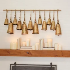 Kirkland's Home Aged Triangle Bells Wall Plaque- Decorative Accents
