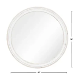 Kirkland's Home Aged Wood Round Mirror- Decorative Mirrors