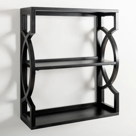 Kirkland's Home Agnes Black 3-Tier Wall Shelf- Shelves