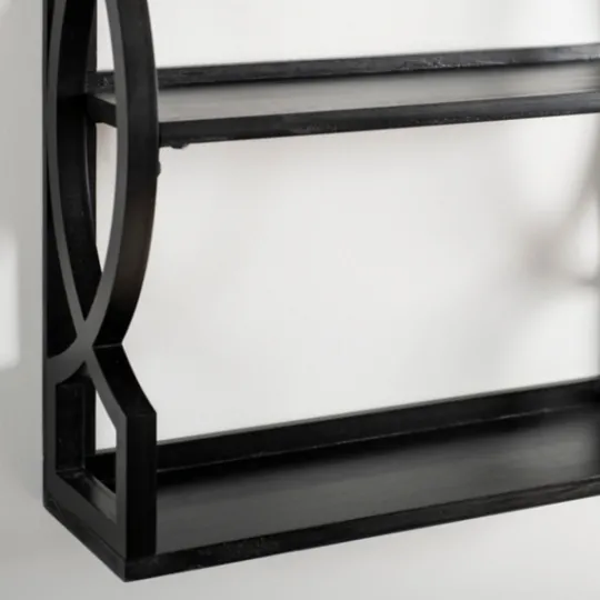 Kirkland's Home Agnes Black 3-Tier Wall Shelf- Shelves