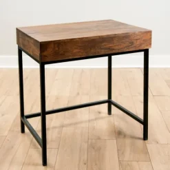 Kirkland's Home Aiden Acacia Wood Writing Desk- Office Furniture
