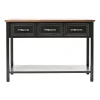 Kirkland's Home Ainsly Distressed Oak Top Console Table- Console Tables