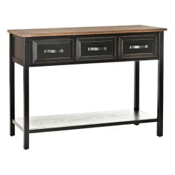 Kirkland's Home Ainsly Distressed Oak Top Console Table- Console Tables