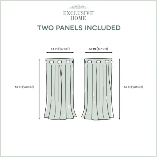 Kirkland's Home Alabaster Blackout 2-Pc. Curtain Panel Set, 63 In.- Curtains & Drapes