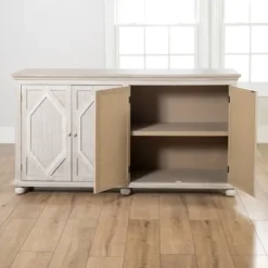 Kirkland's Home Alana Washed 4-Door Cabinet- Cabinets & Sideboards