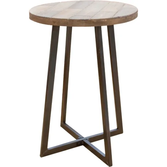 Kirkland's Home Allie Natural Wood And Metal Accent Table- Accent & End Tables