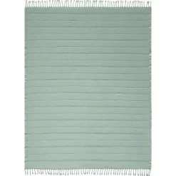 Kirkland's Home Aloe Woven Stripes Cotton Throw- Blankets & Throws