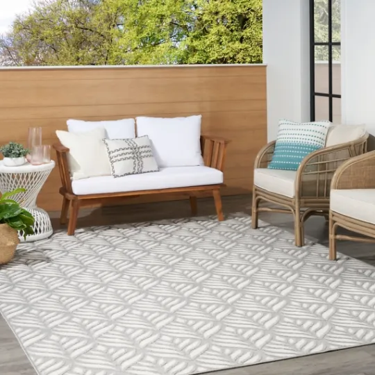 Kirkland's Home Aloha Ash Botanical Indoor/Outdoor Area Rug, 7X10- Outdoor Rugs