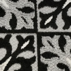 Kirkland's Home Aloha Black Geometric Indoor/Outdoor Area Rug, 5X7- Outdoor Rugs