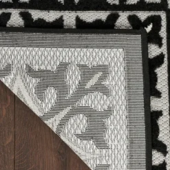 Kirkland's Home Aloha Black Geometric Indoor/Outdoor Area Rug, 5X7- Outdoor Rugs