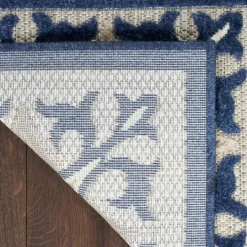 Kirkland's Home Aloha Blue Geometric Indoor/Outdoor Area Rug, 6X9- Outdoor Rugs