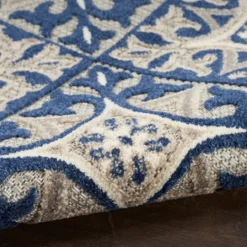 Kirkland's Home Aloha Blue Geometric Indoor/Outdoor Area Rug, 6X9- Outdoor Rugs