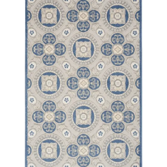 Kirkland's Home Aloha Blue Medallion Indoor/Outdoor Area Rug, 5X7- Outdoor Rugs