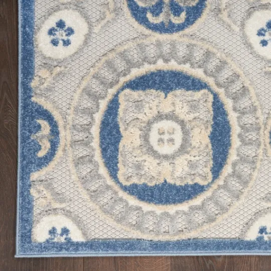 Kirkland's Home Aloha Blue Medallion Indoor/Outdoor Area Rug, 5X7- Outdoor Rugs