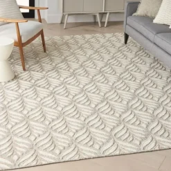 Kirkland's Home Aloha Ivory Botanical Indoor/Outdoor Area Rug, 5X7- Outdoor Rugs