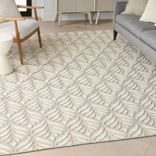Kirkland's Home Aloha Ivory Botanical Indoor/Outdoor Area Rug, 3X5- Outdoor Rugs