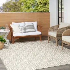 Kirkland's Home Aloha Ivory Botanical Indoor/Outdoor Area Rug, 6X9- Outdoor Rugs