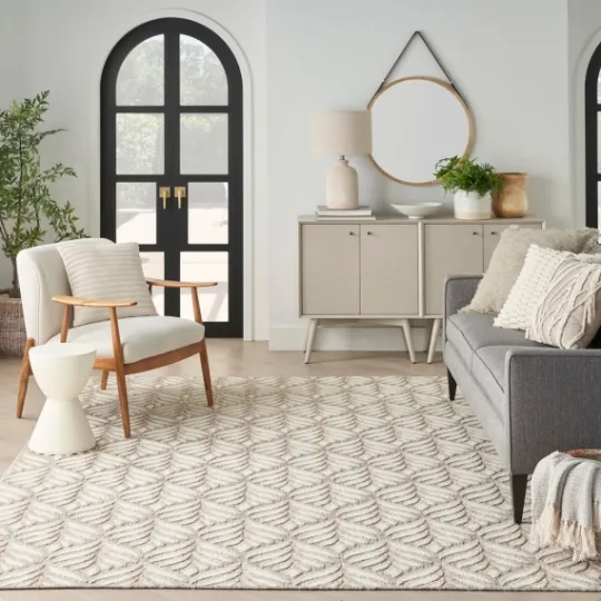 Kirkland's Home Aloha Ivory Botanical Indoor/Outdoor Area Rug, 6X9- Outdoor Rugs
