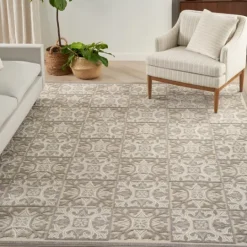 Kirkland's Home Aloha Ivory Geometric Indoor/Outdoor Area Rug, 6X9- Outdoor Rugs