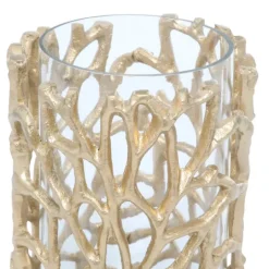 Kirkland's Home Aluminum Coral Hurricane, 8 In.- Candle Holders