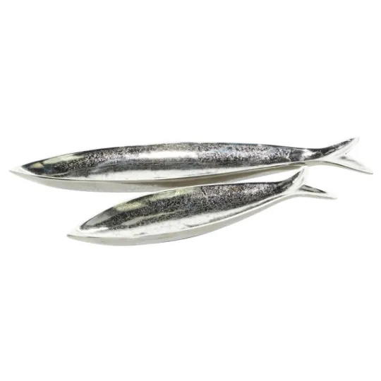 Kirkland's Home Aluminum Metallic Fish Trays, Set Of 2- Decorative Trays