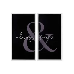 Kirkland's Home Always & Forever Framed Wall Plaques, Set Of 2- Wall Quotes & Signs
