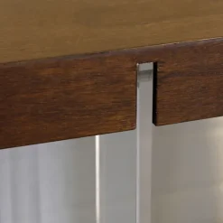 Kirkland's Home Amari Chestnut Acrylic Console Table- Console Tables