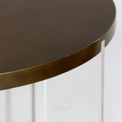 Kirkland's Home Amari Chestnut Acrylic Side Table- Accent & End Tables