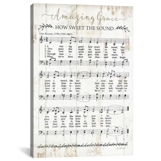 Kirkland's Home Amazing Grace I Canvas Art Print- Wall Quotes & Signs