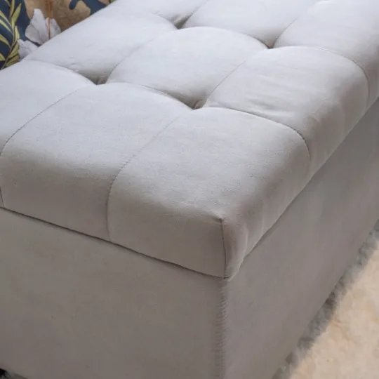 Kirkland's Home Amelia Tufted Shoe Storage Ottoman Bench- Entryway Furniture