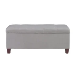 Kirkland's Home Amelia Tufted Shoe Storage Ottoman Bench- Entryway Furniture