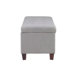 Kirkland's Home Amelia Tufted Shoe Storage Ottoman Bench- Entryway Furniture