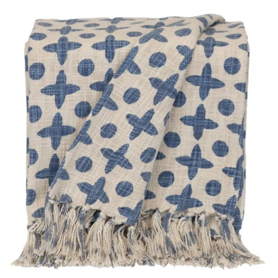 Kirkland's Home And Beige Patterned Fringe Throw- Blankets & Throws